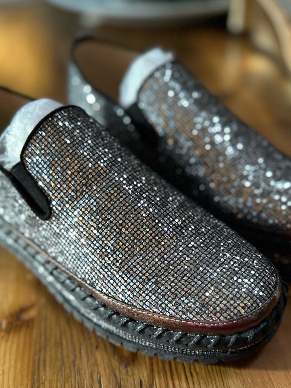 Women’s sparkly slip-in shoes-Brand New never worn. Size 9